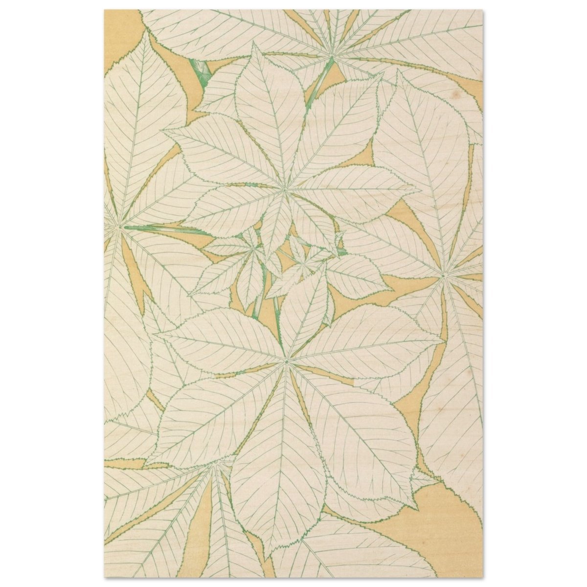 Leaves from Nature No.1 (1856) by Owen Jones | Vintage wall art print - Wood Prints - 30x45 cm / 12x18″ - 