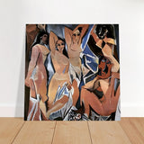 Les Demoiselles d’Avignon | The Young Ladies of Avignon by Pablo Picasso - Brushed Aluminum Print - 60x60 cm / 24x24″ - 