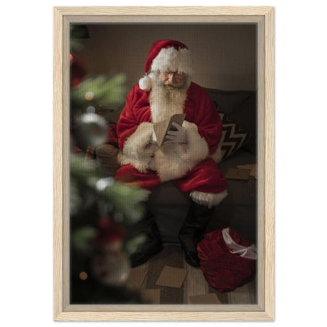 Letters from the Heart - Santa’s Special Holiday Moments | Christmas collection - Framed Canvas - 30x45 cm / 12x18″ - Wood frame