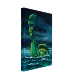 "Liberty Submerged" – Surreal Political Apocalypse Art | Statement Wall Art Print - Canvas - 20x30 cm / 8x12″ - 