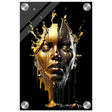 Liquid Gold: Duality in Drip – Contemporary Digital Portrait Art Print - Acrylic Print - 20x30 cm / 8x12″ - 