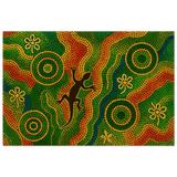 Lizard Dreaming – Aboriginal Dot Painting Wall Art Print - Wood Prints - 50x75 cm / 20x30″ - 