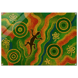 Lizard Dreaming – Aboriginal Dot Painting Wall Art Print - Acrylic Print - 70x100 cm / 28x40″ - 