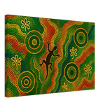 Lizard Dreaming – Aboriginal Dot Painting Wall Art Print - Canvas - 40x60 cm / 16x24″ - 