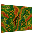 Lizard Dreaming – Aboriginal Dot Painting Wall Art Print - Canvas - 60x90 cm / 24x36″ - 