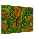 Lizard Dreaming – Aboriginal Dot Painting Wall Art Print - Canvas - 50x75 cm / 20x30″ - 
