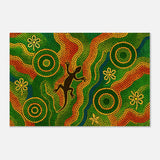 Lizard Dreaming – Aboriginal Dot Painting Wall Art Print - Aluminum Print - 20x30 cm / 8x12″ - 