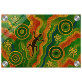 Lizard Dreaming – Aboriginal Dot Painting Wall Art Print - Acrylic Print - 20x30 cm / 8x12″ - 