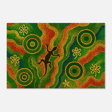 Lizard Dreaming – Aboriginal Dot Painting Wall Art Print - Aluminum Print - 50x75 cm / 20x30″ - 