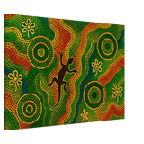 Lizard Dreaming – Aboriginal Dot Painting Wall Art Print - Canvas - 70x100 cm / 28x40″ - 