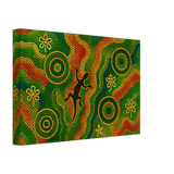 Lizard Dreaming – Aboriginal Dot Painting Wall Art Print - Canvas - 20x30 cm / 8x12″ - 