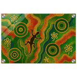 Lizard Dreaming – Aboriginal Dot Painting Wall Art Print - Acrylic Print - 30x45 cm / 12x18″ - 
