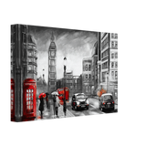 London in the Rain | Selective Color Urban Art | Wall Art Print - Acrylic Print - 30x45 cm / 12x18″ - 
