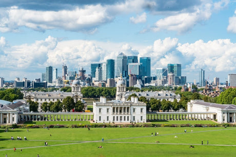 London Riverside & Greenwich Park - Iconic Landmarks by the Thames | 3 Design Options - 30x45 cm / 12x18″ - Design Option 3 - Acrylic Print