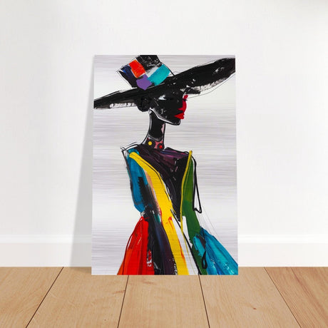 Luminous Portrait V2 | Abstract Expressionist Portraiture - Brushed Aluminum Print - 30x45 cm / 12x18″ - 