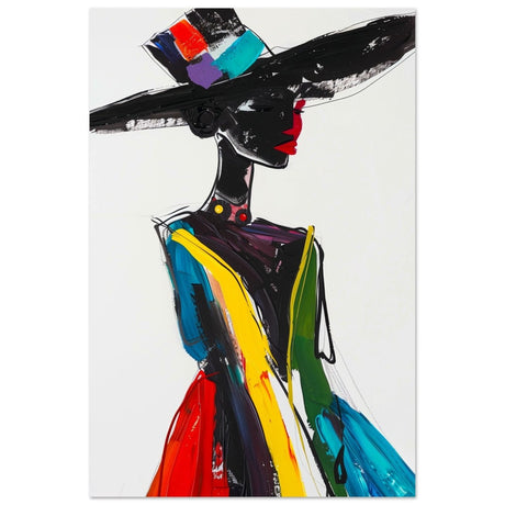 Luminous Portrait V2 | Abstract Expressionist Portraiture - Aluminum Print - 30x45 cm / 12x18″ - 