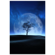 "Lunar Silence" – A Moonlit Whisper in the Night Dreamy Digital Fantasy Landscape Wall art Print - Fine Art Poster - 40x60 cm / 16x24″ - 
