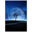 "Lunar Silence" – A Moonlit Whisper in the Night Dreamy Digital Fantasy Landscape Wall art Print - Fine Art Poster - 70x100 cm / 28x40″ - 