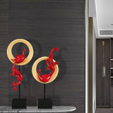 Luxury Phoenix Sculptures – Artistic Resin Home Décor Ornaments - Large High Single - Elegant Silver - 