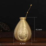 Luxury Pure Brass Decorative Carved Flower Vases – Handcrafted Ornamental Art - Brass Flower & Bird Carved Vase - 