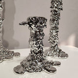 Luxury Resin Candlestick Sculptures – Modern Electroplated Ornaments (Gold & Silver) - Gold Large - 