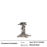 Luxury Resin Candlestick Sculptures – Modern Electroplated Ornaments (Gold & Silver) - Silver Small - 
