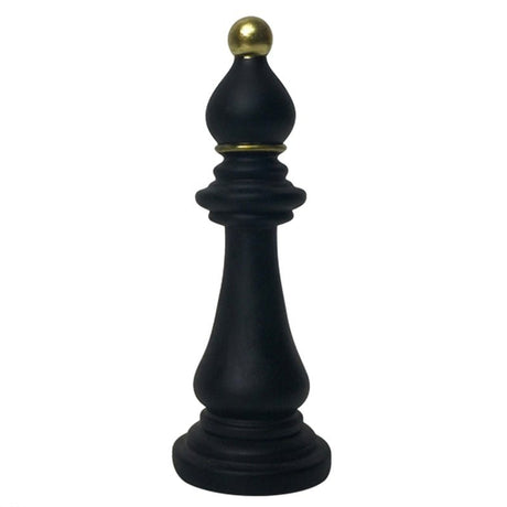 Luxury Resin Chess Piece Ornaments – Creative Modern Decor - Black Bishop Ornament - 