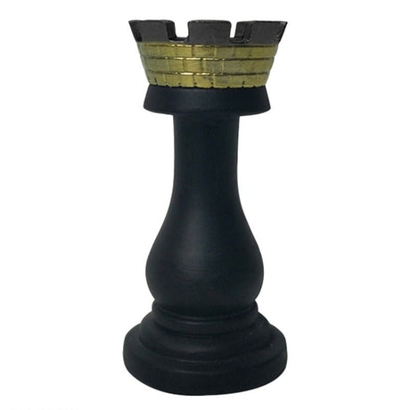 Luxury Resin Chess Piece Ornaments – Creative Modern Decor - Black Rook Ornament - 