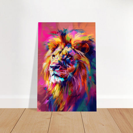 Majestic Spectrum: The King of Colors | Abstract Contemporary Pop Art - Brushed Aluminum Print - 60x90 cm / 24x36″ - 