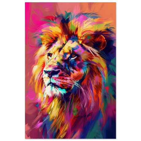 Majestic Spectrum: The King of Colors | Abstract Contemporary Pop Art - Wood Prints - 40x60 cm / 16x24″ - 