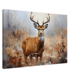 Majestic Stag – Wildlife Deer Portrait Wall Art Print - Canvas - 60x90 cm / 24x36″ - 