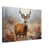 Majestic Stag – Wildlife Deer Portrait Wall Art Print - Canvas - 40x60 cm / 16x24″ - 