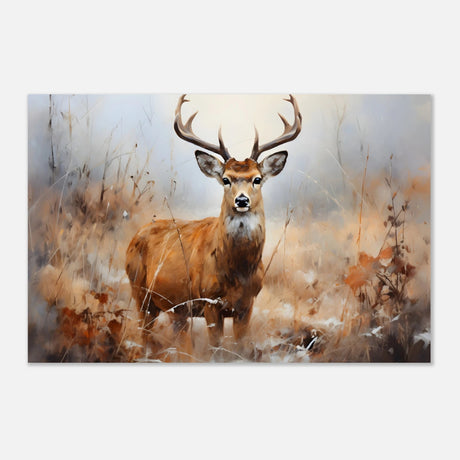Majestic Stag – Wildlife Deer Portrait Wall Art Print - Aluminum Print - 60x90 cm / 24x36″ - 