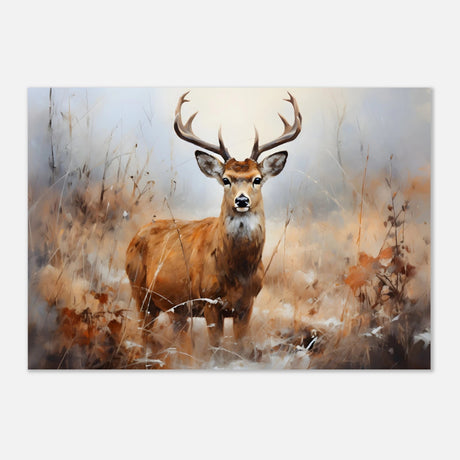 Majestic Stag – Wildlife Deer Portrait Wall Art Print - Aluminum Print - 70x100 cm / 28x40″ - 