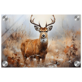 Majestic Stag – Wildlife Deer Portrait Wall Art Print - Acrylic Print - 20x30 cm / 8x12″ - 