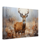 Majestic Stag – Wildlife Deer Portrait Wall Art Print - Canvas - 30x45 cm / 12x18″ - 