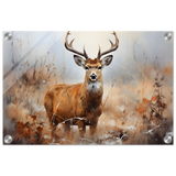 Majestic Stag – Wildlife Deer Portrait Wall Art Print - Acrylic Print - 30x45 cm / 12x18″ - 