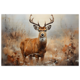 Majestic Stag – Wildlife Deer Portrait Wall Art Print - Wood Prints - 40x60 cm / 16x24″ - 