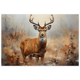 Majestic Stag – Wildlife Deer Portrait Wall Art Print - Wood Prints - 30x45 cm / 12x18″ - 