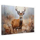 Majestic Stag – Wildlife Deer Portrait Wall Art Print - Canvas - 50x75 cm / 20x30″ - 
