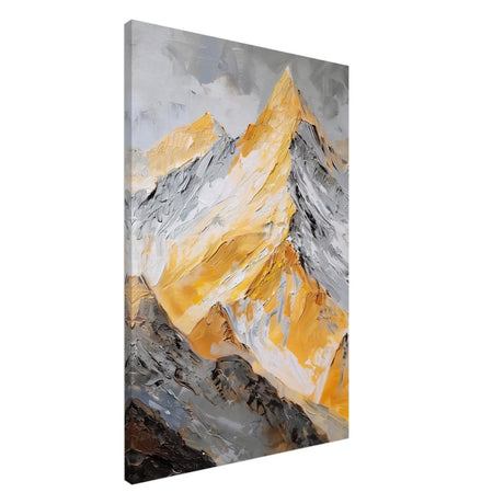 Majesty in the Heights | Impressionist Mountain Landscape - Canvas - 30x45 cm / 12x18″ - 