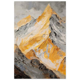 Majesty in the Heights | Impressionist Mountain Landscape - Wood Prints - 30x45 cm / 12x18″ - 