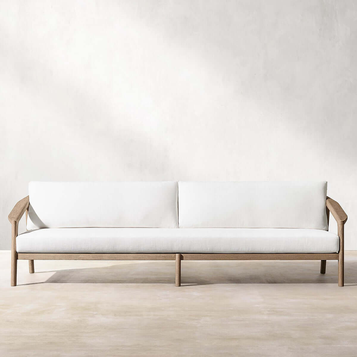 Malta Teak Rattan Sofa - Mocha - Three - Seater - 