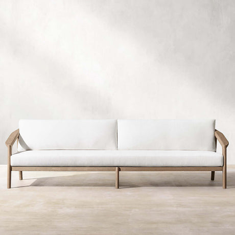 Malta Teak Rattan Sofa - Mocha - Three - Seater - 