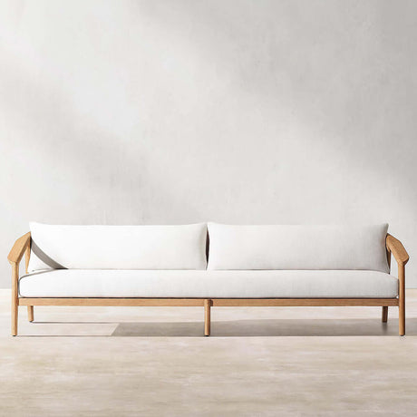 Malta Teak Rattan Sofa - Natural - Three - Seater - 