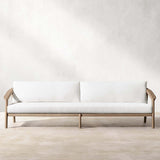 Malta Teak Rattan Sofa - Mocha - Four - Seater - 