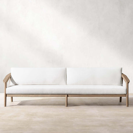Malta Teak Rattan Sofa - Mocha - Four - Seater - 