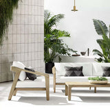 Malta Teak Rattan Sofa - Mocha - Single - 