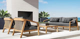 Malta Teak Rattan Sofa - Charcoal - Single - 
