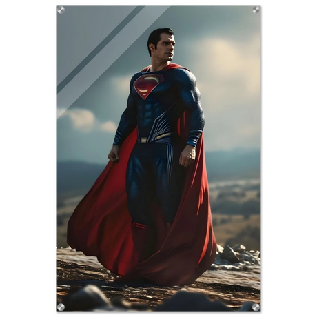 "Man of Steel: Legacy Stands" – Cinematic Digital Character Art| Superman Wall art - Acrylic Print - 60x90 cm / 24x36″ - 